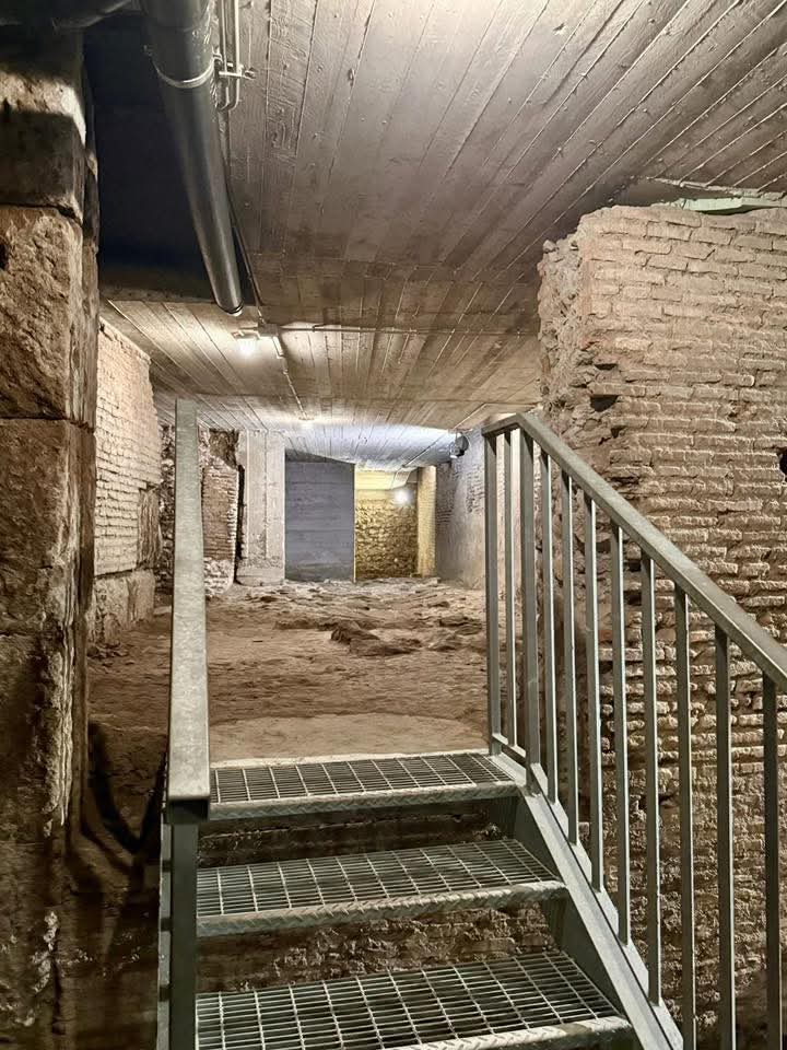 Archaeological remains at San Pasquale Baylon in Trastevere, Rome