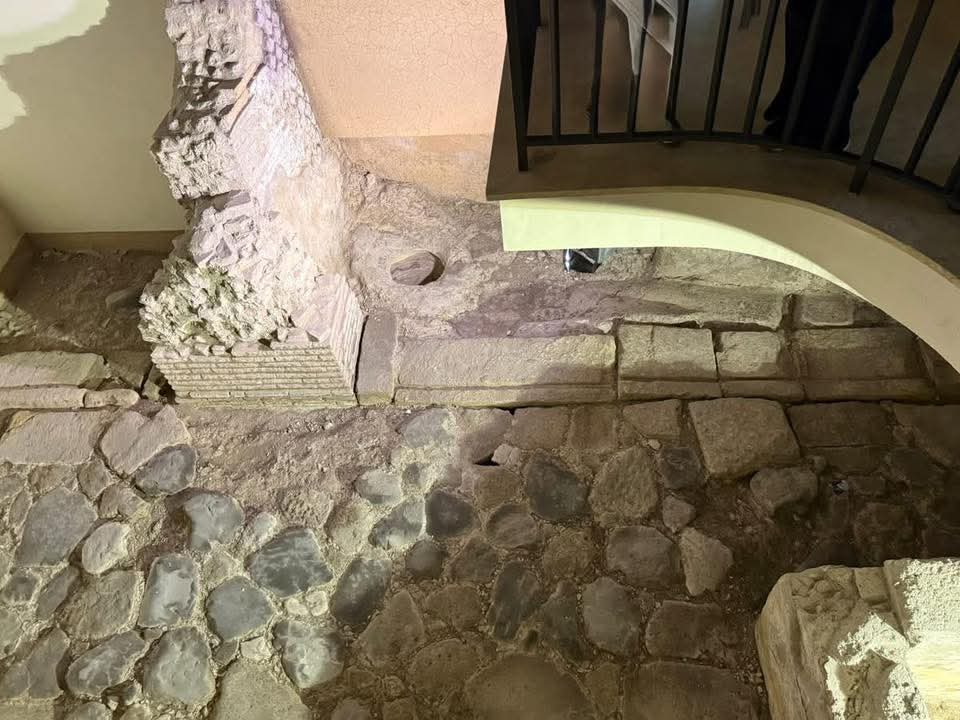 Decorated archaeological remains at San Pasquale Baylon in Rome