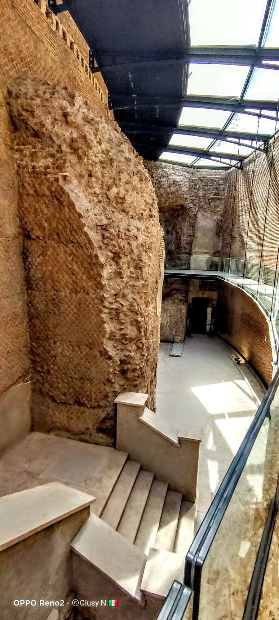 Interior archaeological remains in the Mausoleum of Augustus