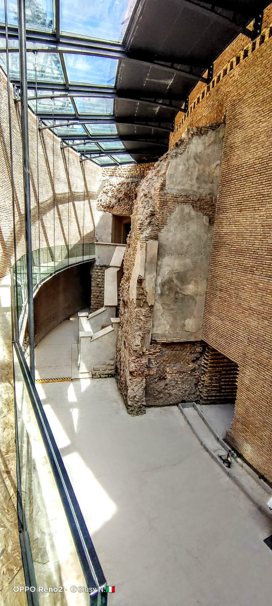 Structural remains inside the Mausoleum of Augustus
