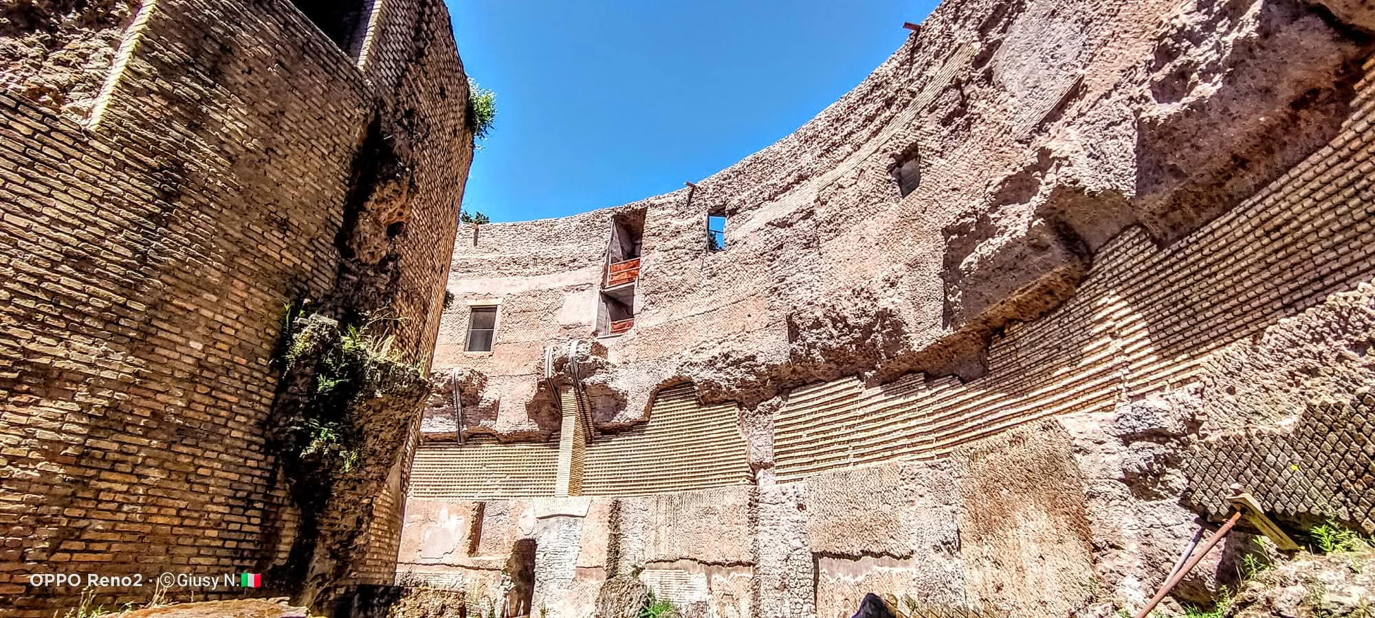 Interior archaeological structures in the Mausoleum of Augustus