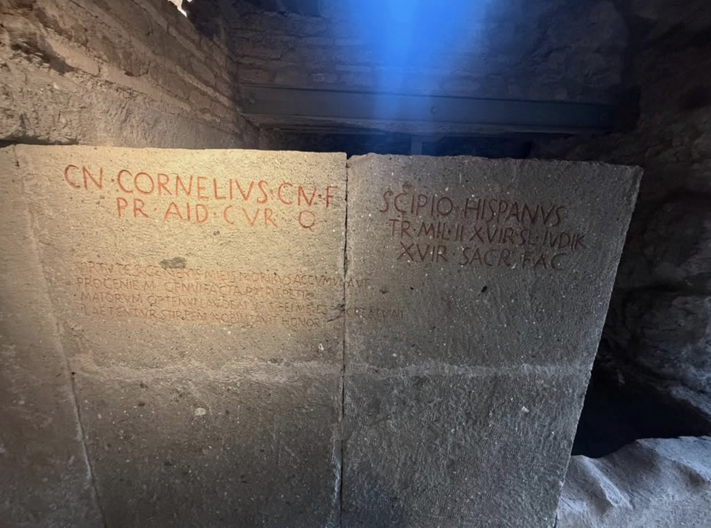 Subterranean galleries of the Tomb of the Scipios in Rome