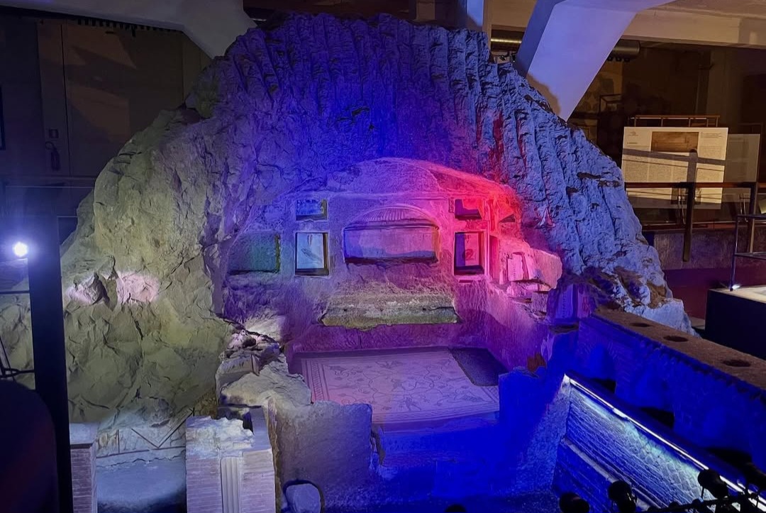 Archaeological display at the Portuense Drugstore Museum