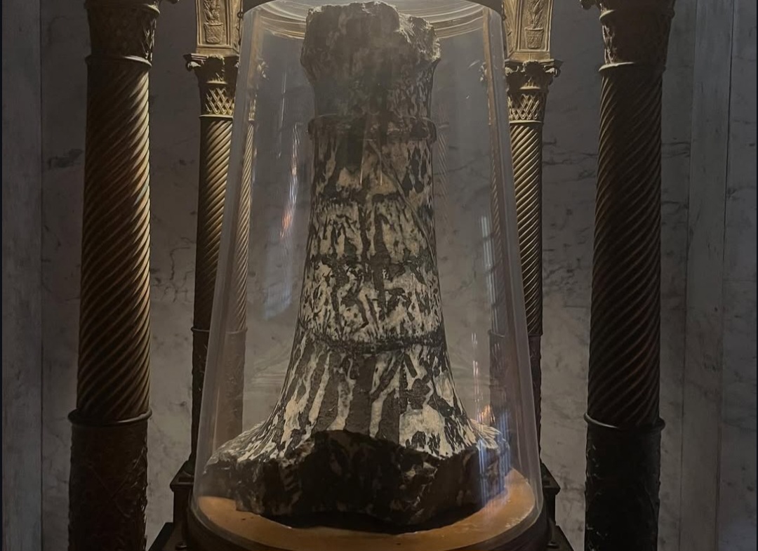 Marble architectural element inside Santa Prassede