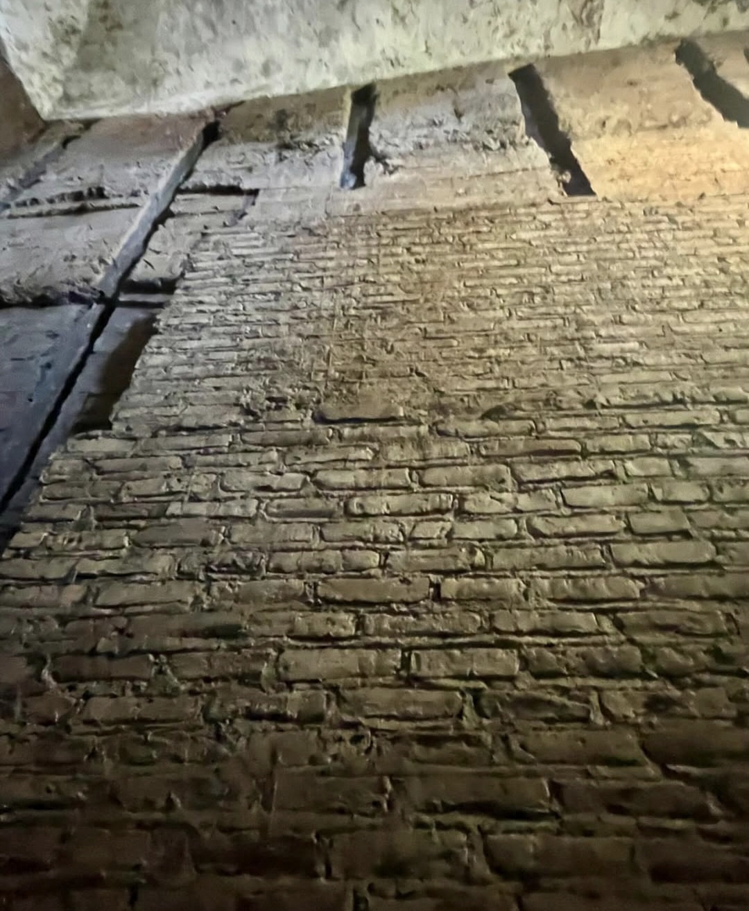 Interior of the archaeological site beneath Via degli Annibaldi