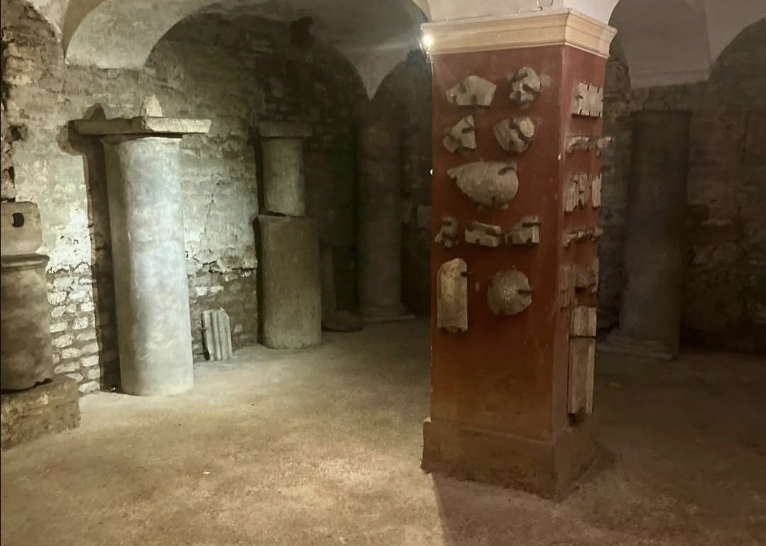 Archaeological area at Santa Cecilia in Trastevere