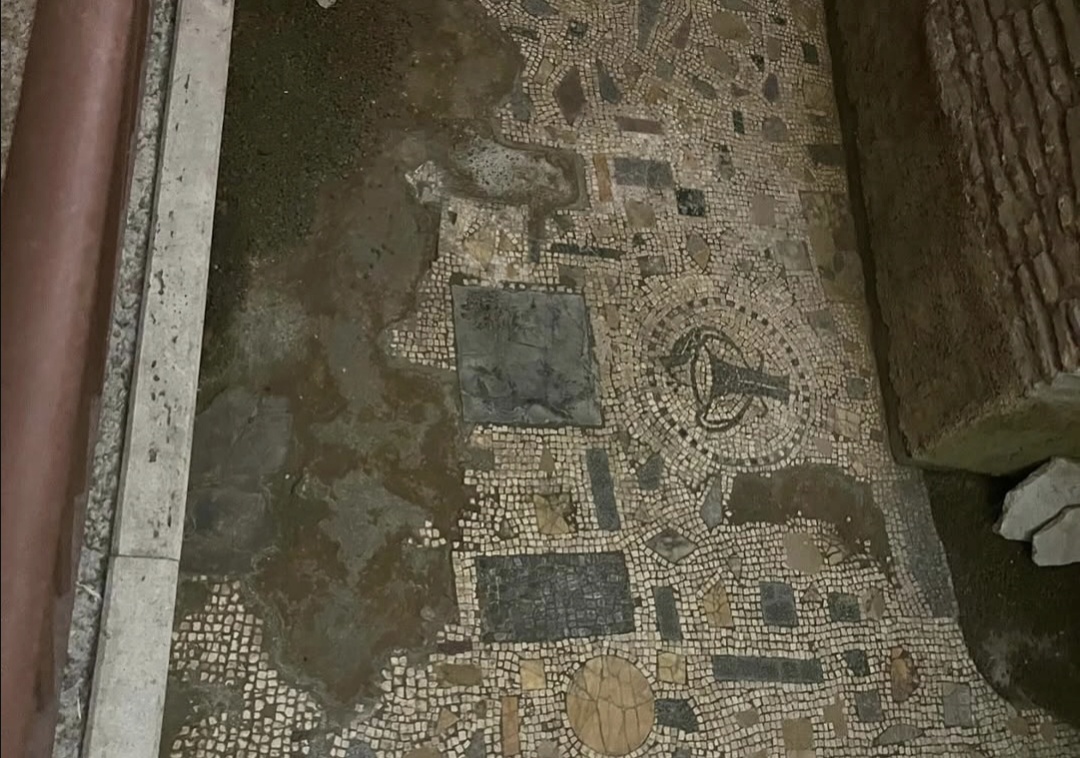Roman archaeological structures at Santa Cecilia in Trastevere