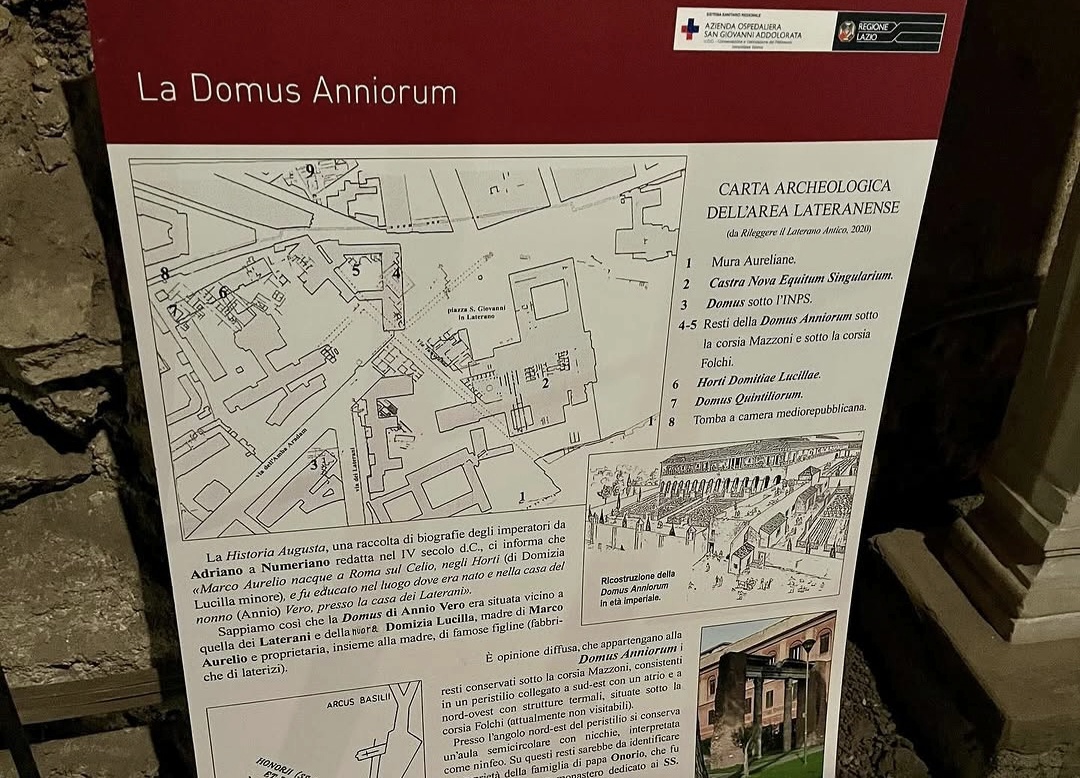 Ancient structures inside the San Giovanni Addolorata complex