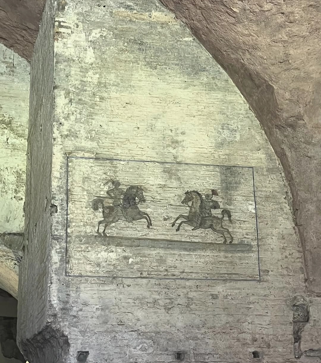 Ancient structures at the Villa of Maxentius