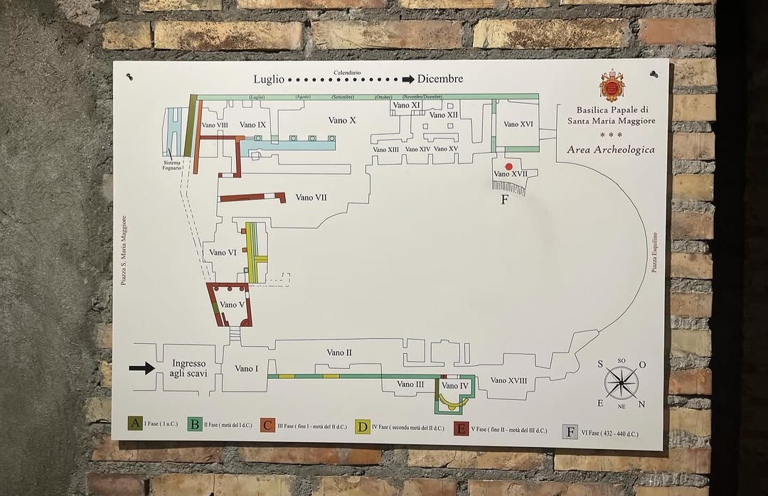 Ancient archaeological rooms below Santa Maria Maggiore