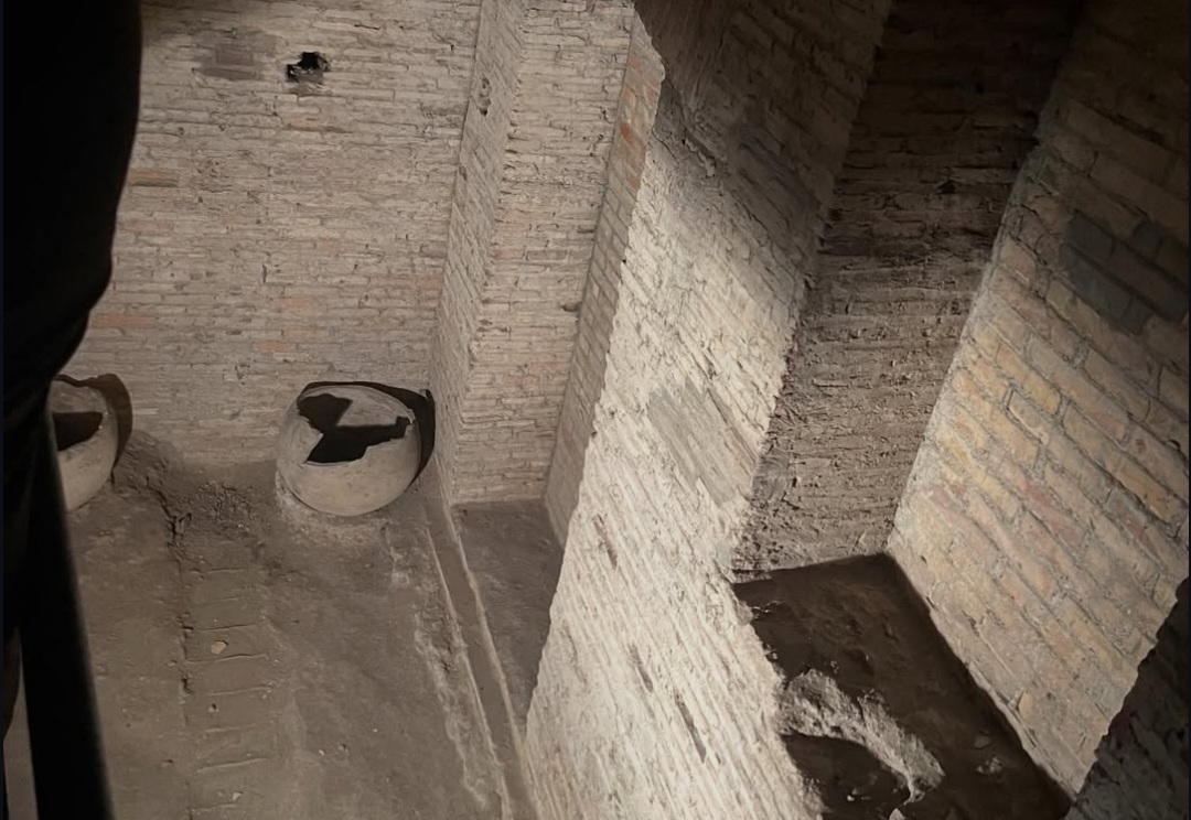 Archaeological structures in the Santa Maria Maggiore excavations