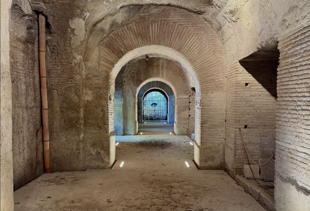 Masonry and archaeological remains at the ancient Emporium in Rome