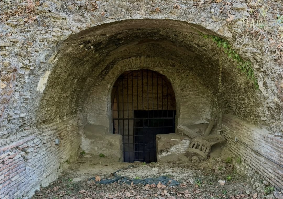 Detail of archaeological remains at Rome's Emporium river port