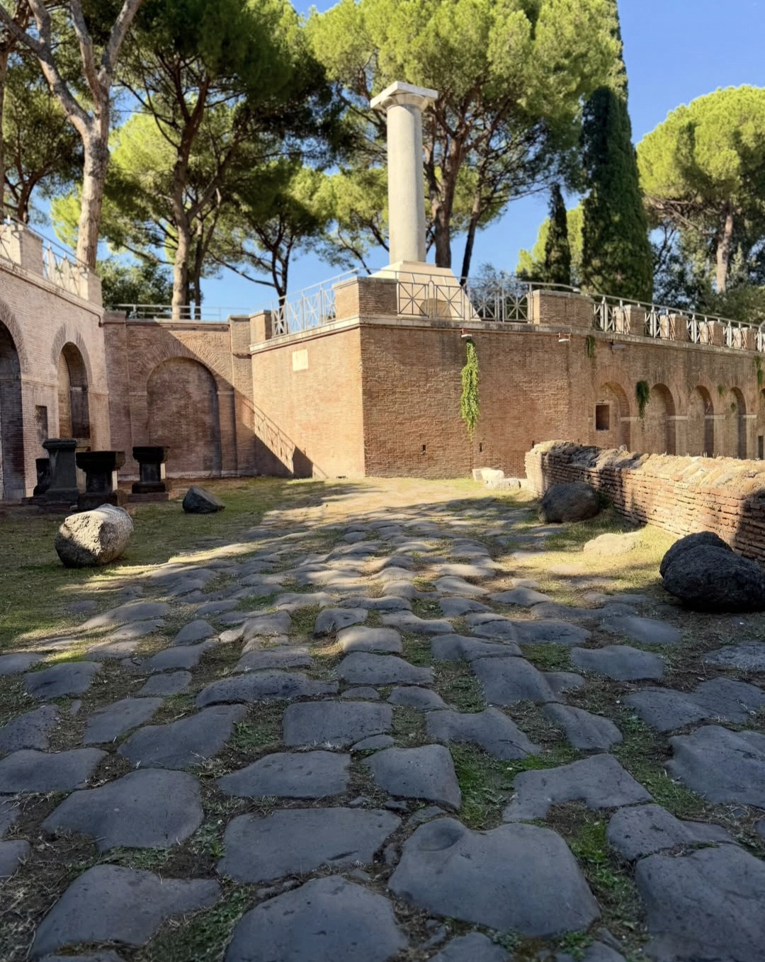 Interior of the Pyramid of Cestius in Rome