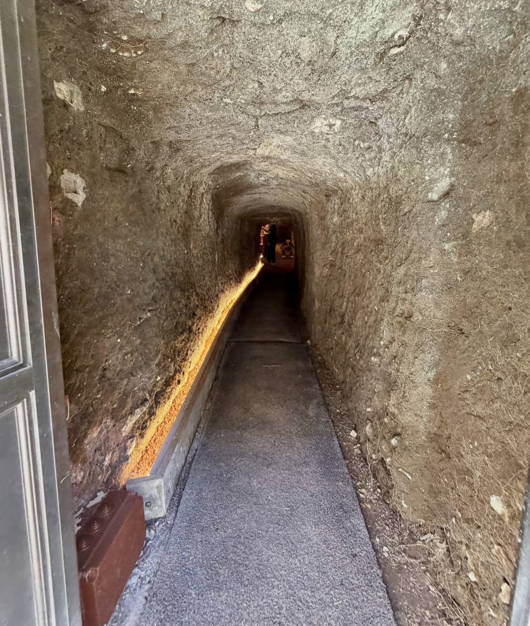 Interior passage inside the Pyramid of Cestius