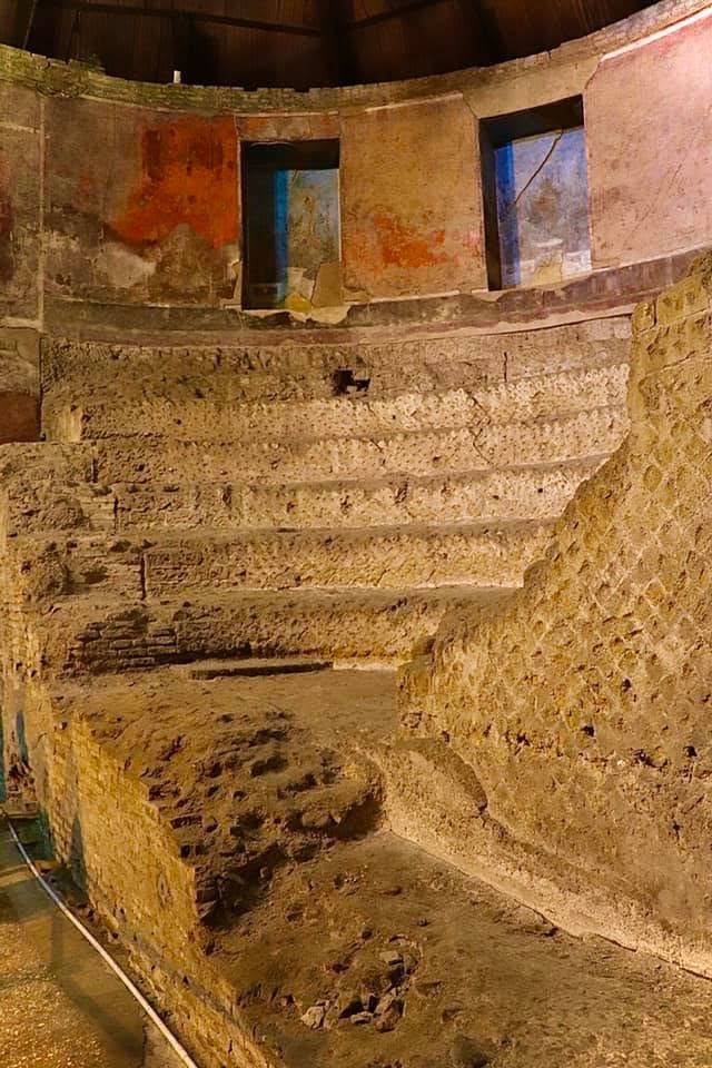 Ancient Roman archaeological structure in Rome