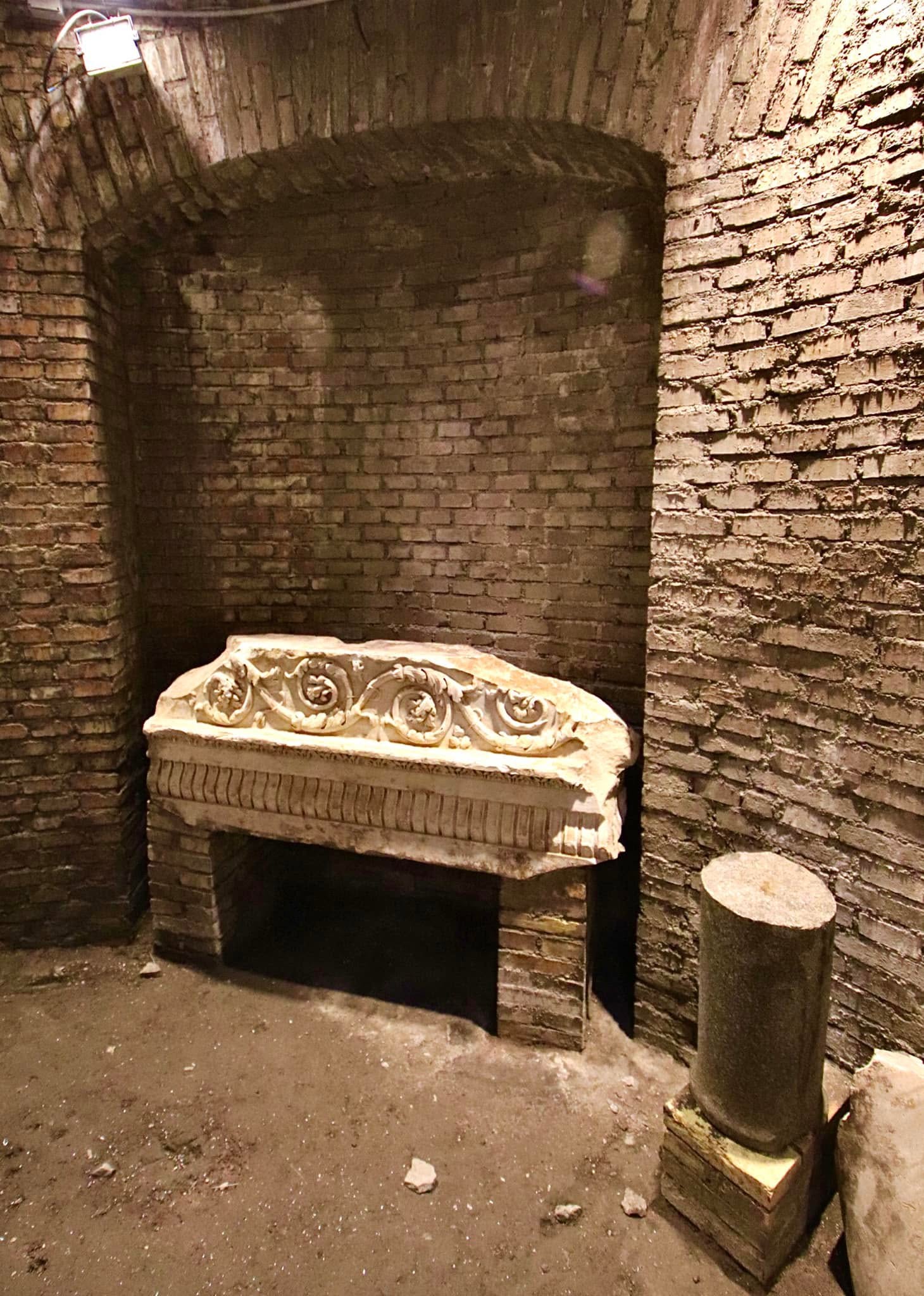 Archaeological level beneath the Museo Barracco in Rome