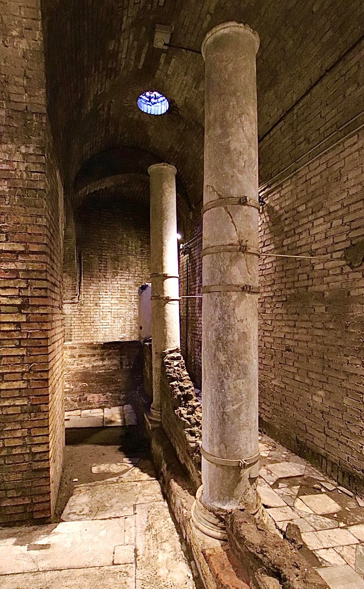 Roman remains preserved below the Barracco Museum