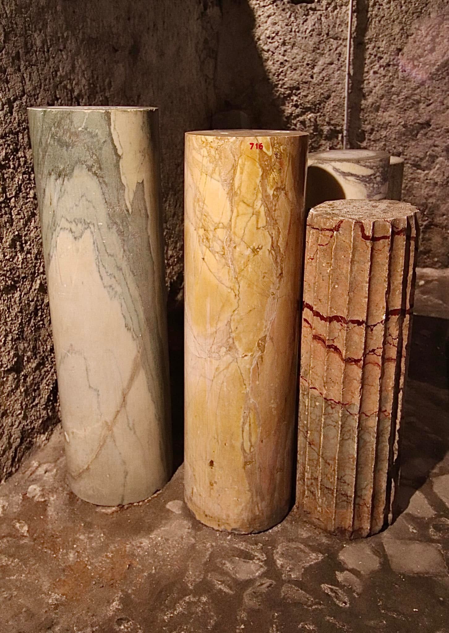 Ancient masonry in the Roman House beneath the Barracco Museum