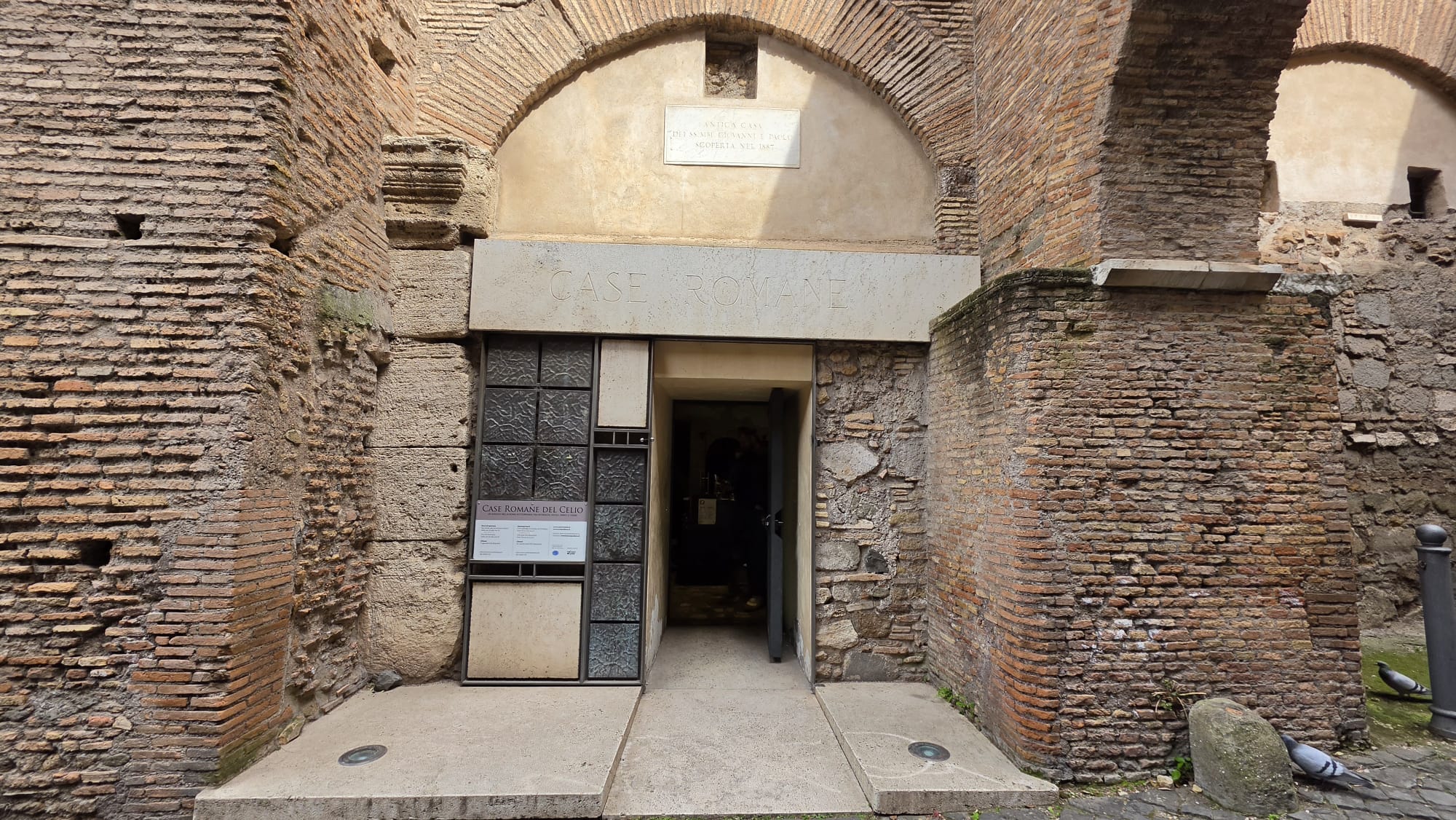 Entrance to the Case Romane del Celio on the Clivo di Scauro in Rome