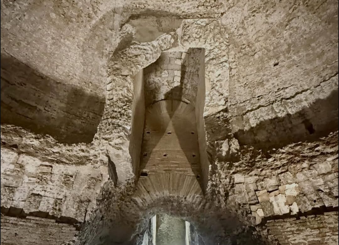 Circular funerary chamber inside the Mausoleum of Monte del Grano