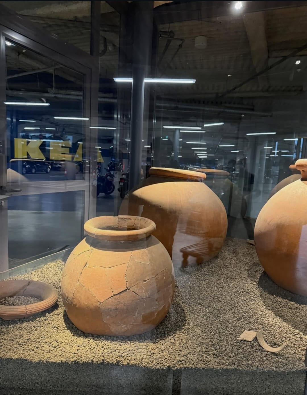 Archaeological display inside the IKEA Anagnina complex