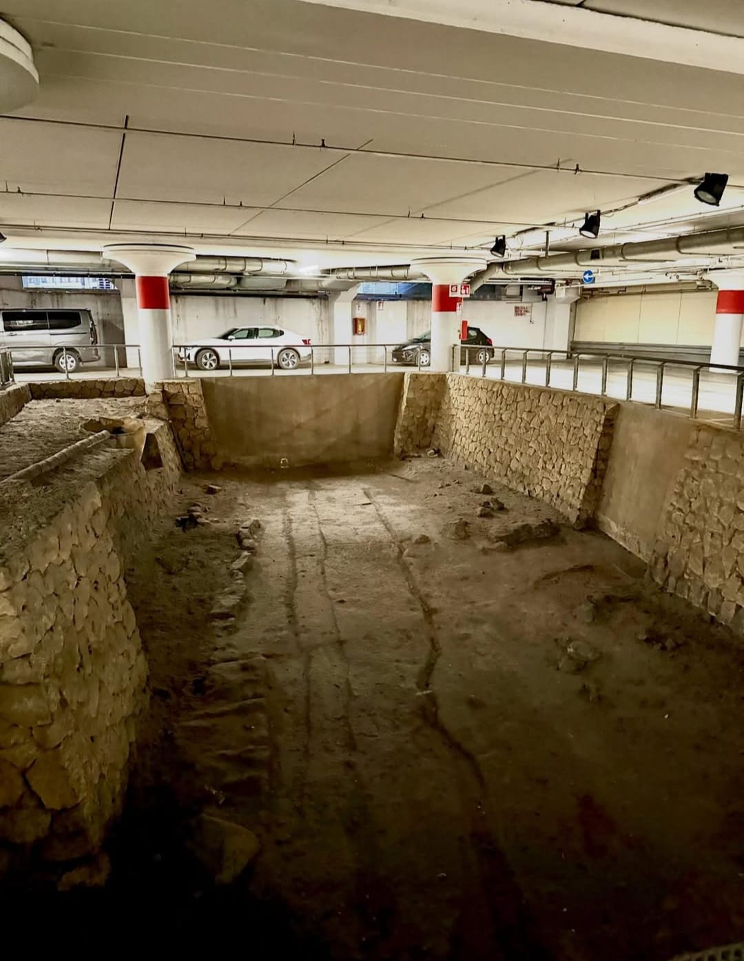Archaeological remains preserved inside the IKEA Anagnina complex in Rome