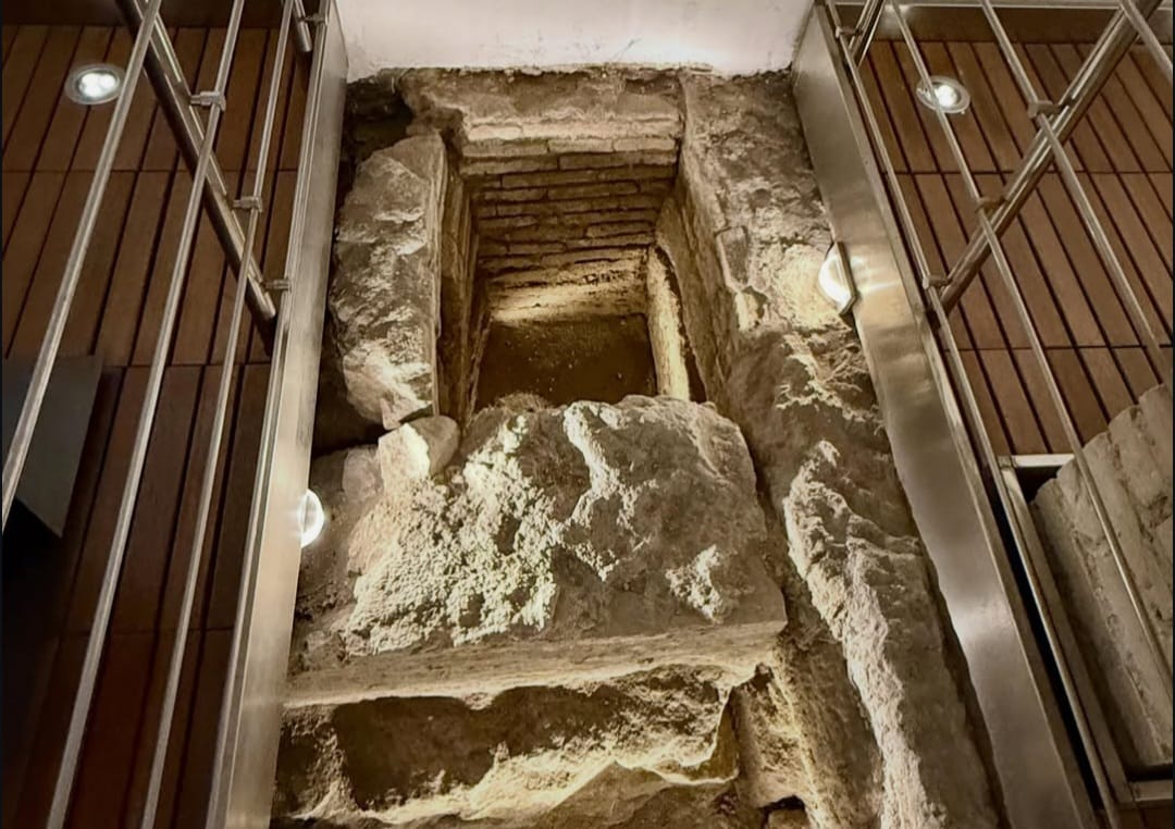 Historic lower spaces at San Bartolomeo all'Isola