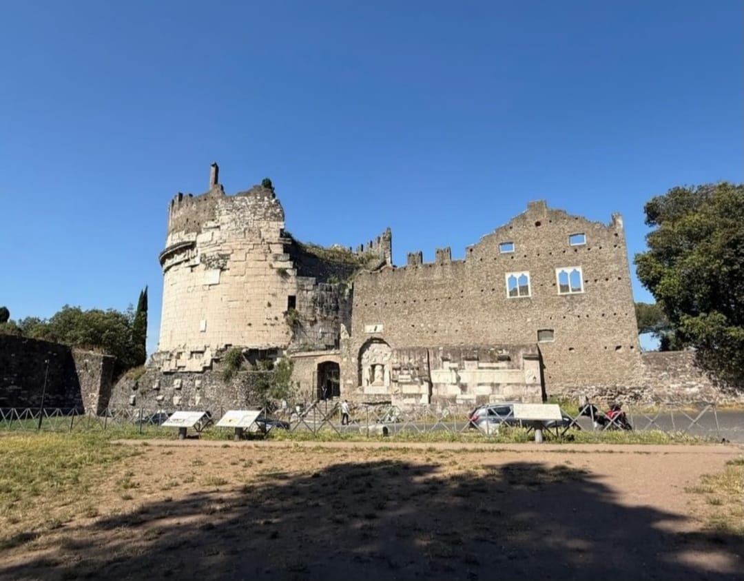 Mausoleum of Cecilia Metella on the Via Appia Antica