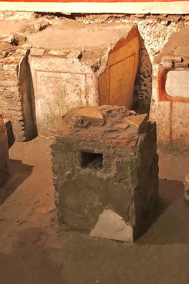 Masonry benches inside the Barberini Mithraeum