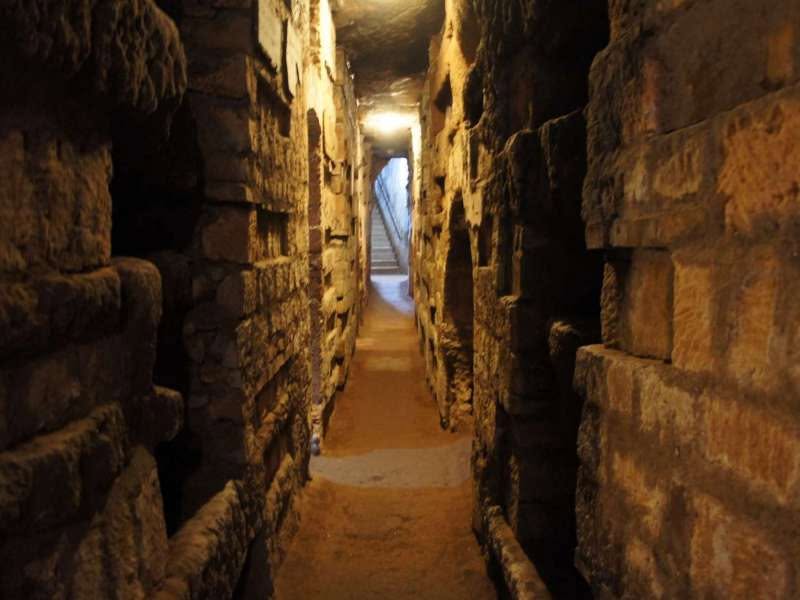 Underground archaeological levels beneath San Clemente in Rome