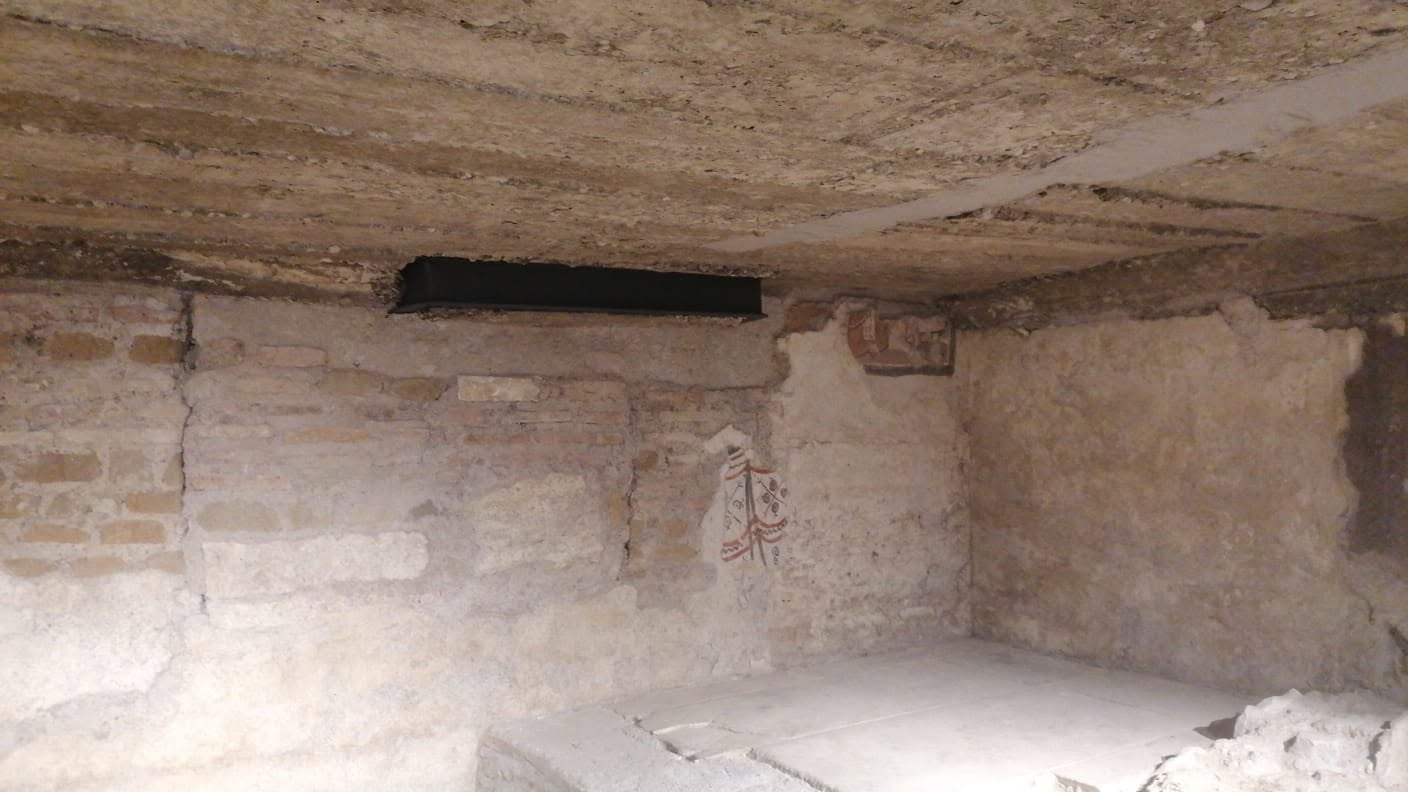 Historic lower structures at San Saba in Rome