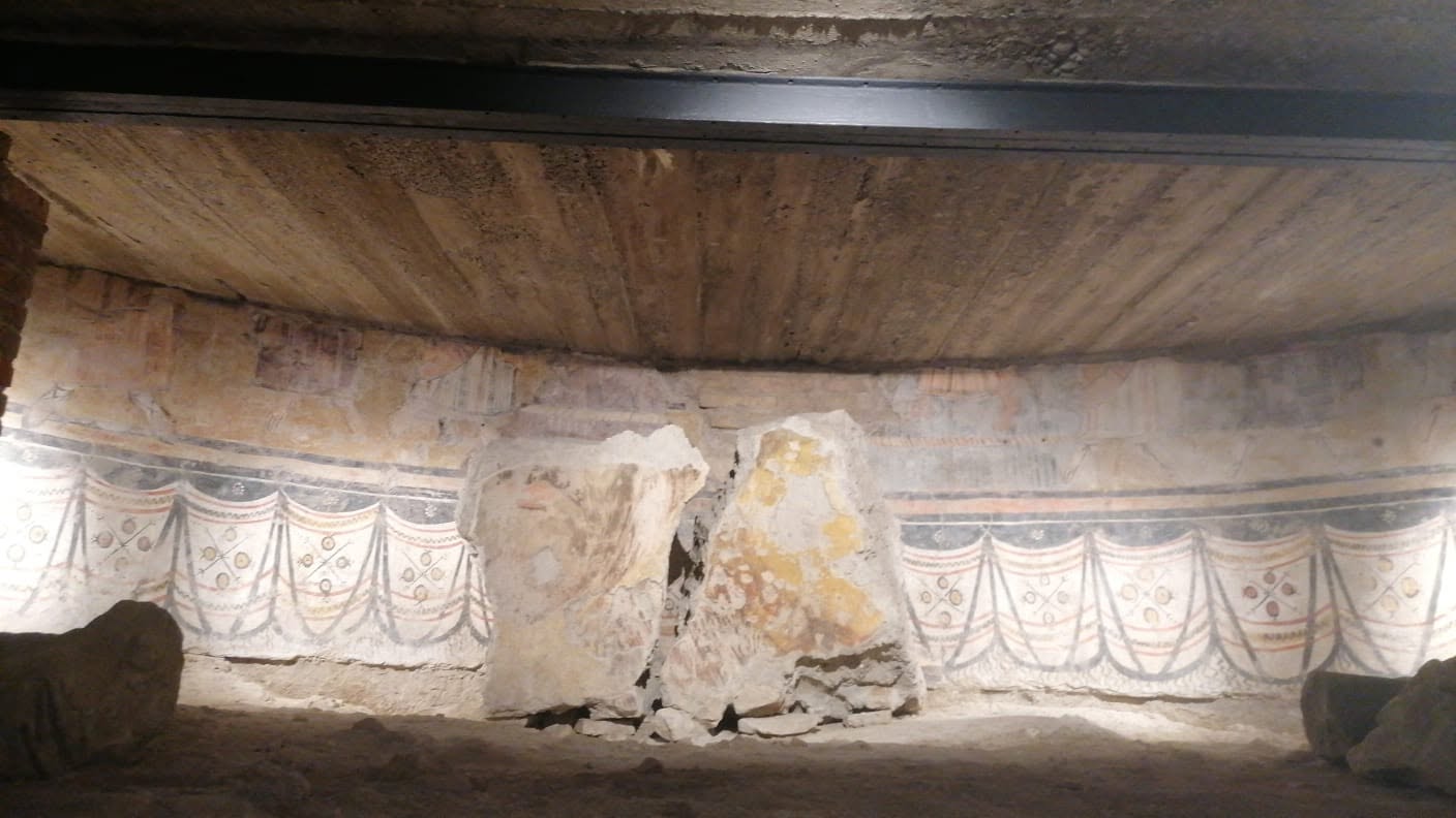 Architectural remains showing different phases of construction in Rome