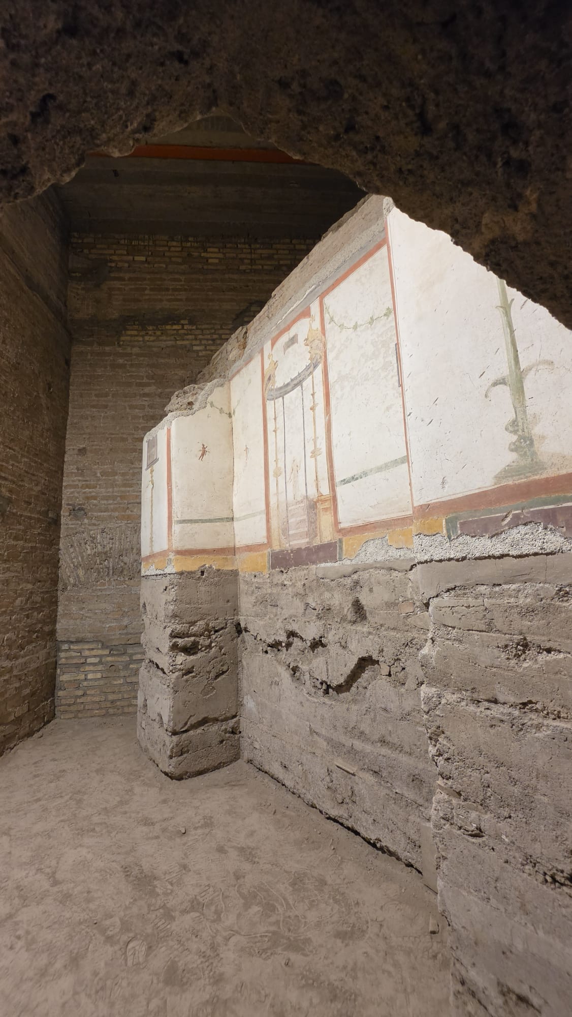 Roman painted architecture preserved beneath St John Lateran in Rome