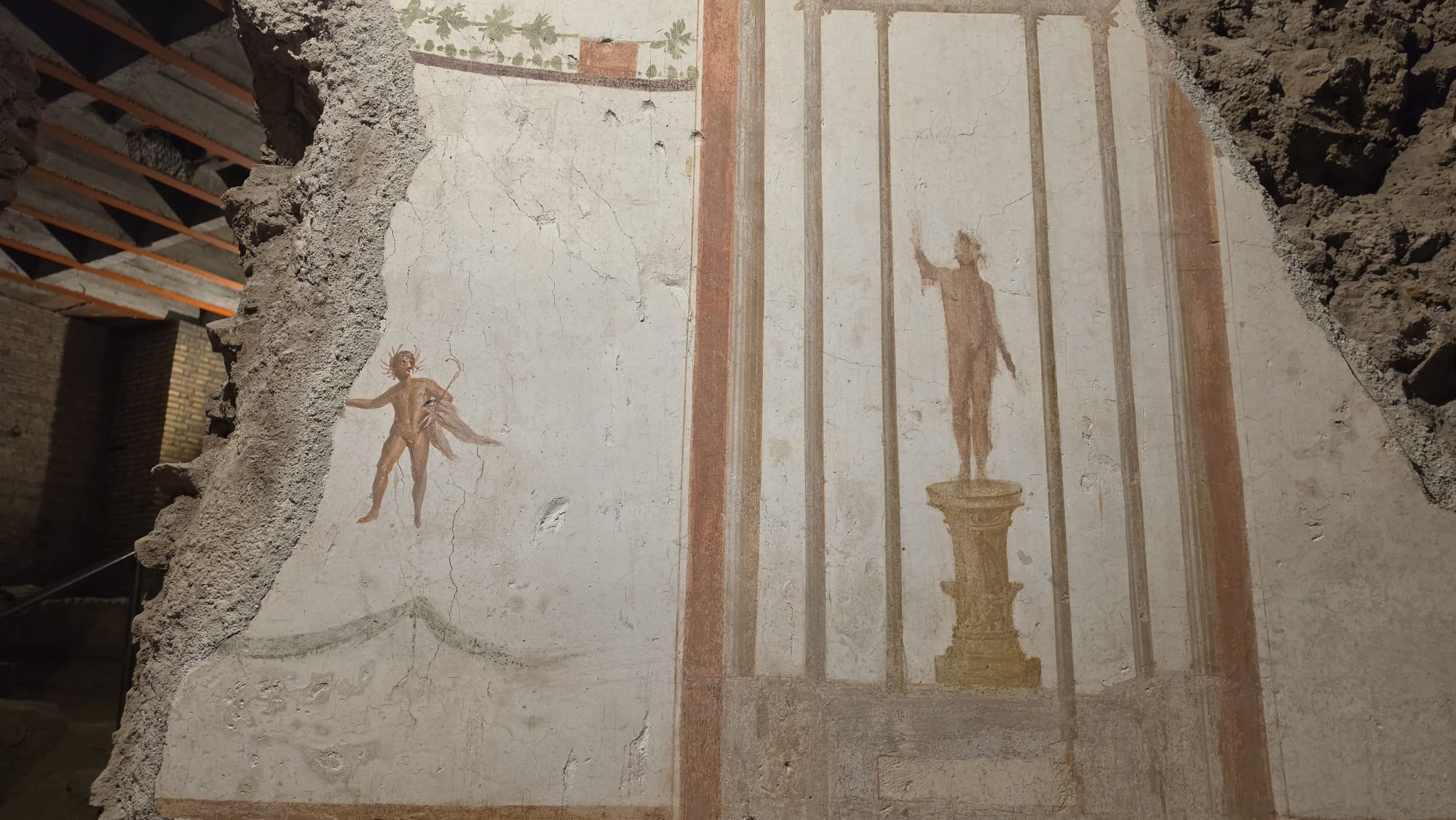 Ancient wall painting preserved in the archaeological area beneath St John Lateran