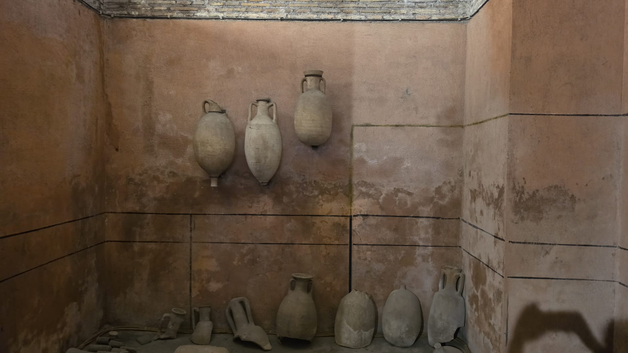 Ancient architectural fragments in the archaeological area beneath St John Lateran