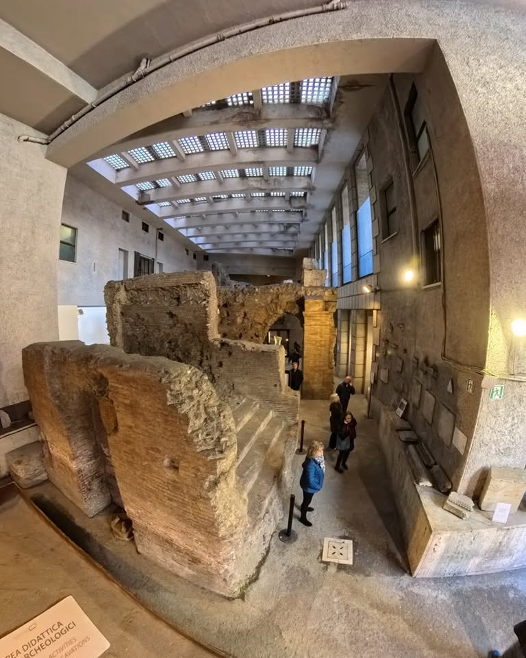 Masonry remains of the Stadium of Domitian beneath Piazza Navona