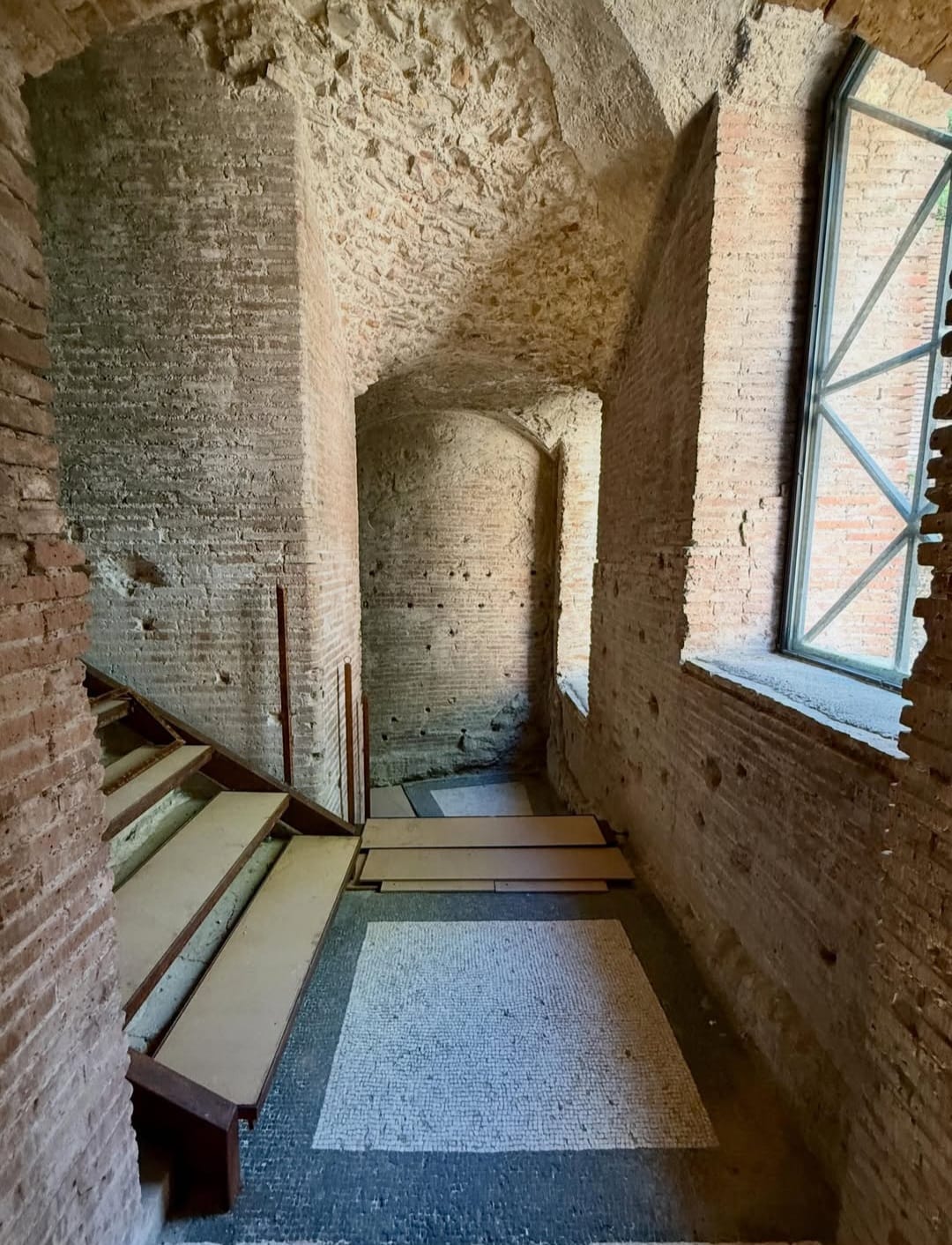Horti Sallustiani archaeological complex below modern Rome