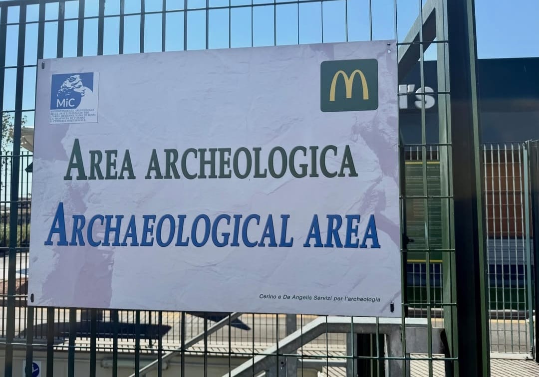 Roman road archaeological area at Frattocchie near Rome