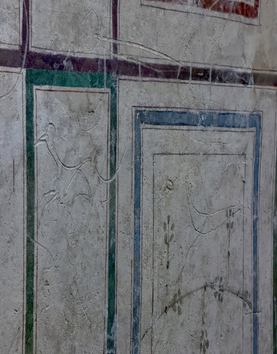 Detail of the archaeological remains at the Roman latrine